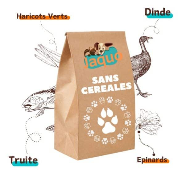 composition recette artisanale dinde truite sans céréales pour chien Croquette artisanale pour chien problème peau et pelage