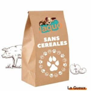 Croquettes porc caramel sans céréales pour chien