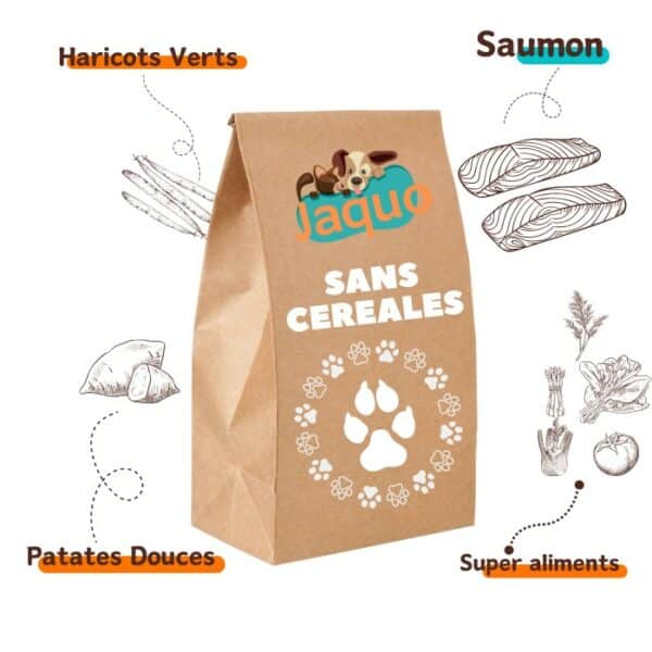 composition recette saumon sans céréales pour chien